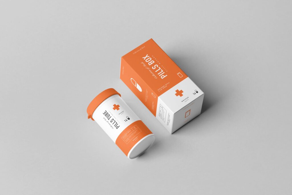 精致药丸品牌包装盒子模型样机下载Pills Tube Box Mockup L7PXA5插图2