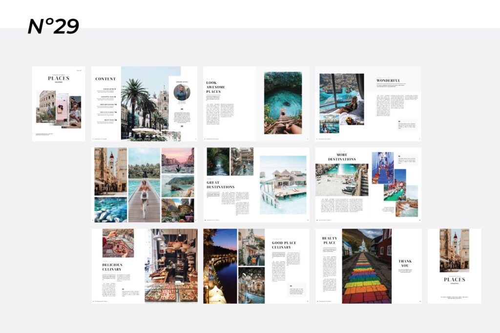 摄影工作室现代主题画册模版Place Magazine Template Lookbook插图4