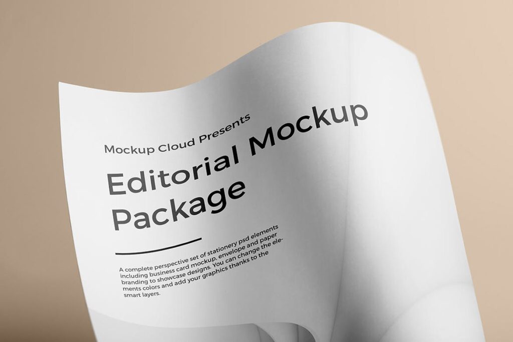 海报/信笺或传单PSD模型样机下载Poster A4 Letterhead Mockup Vol3插图4