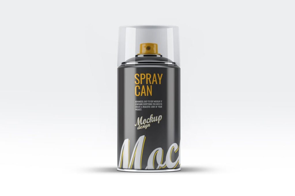 高级喷雾罐喷漆模型样机素材下载Spray Can MockUp v2插图4