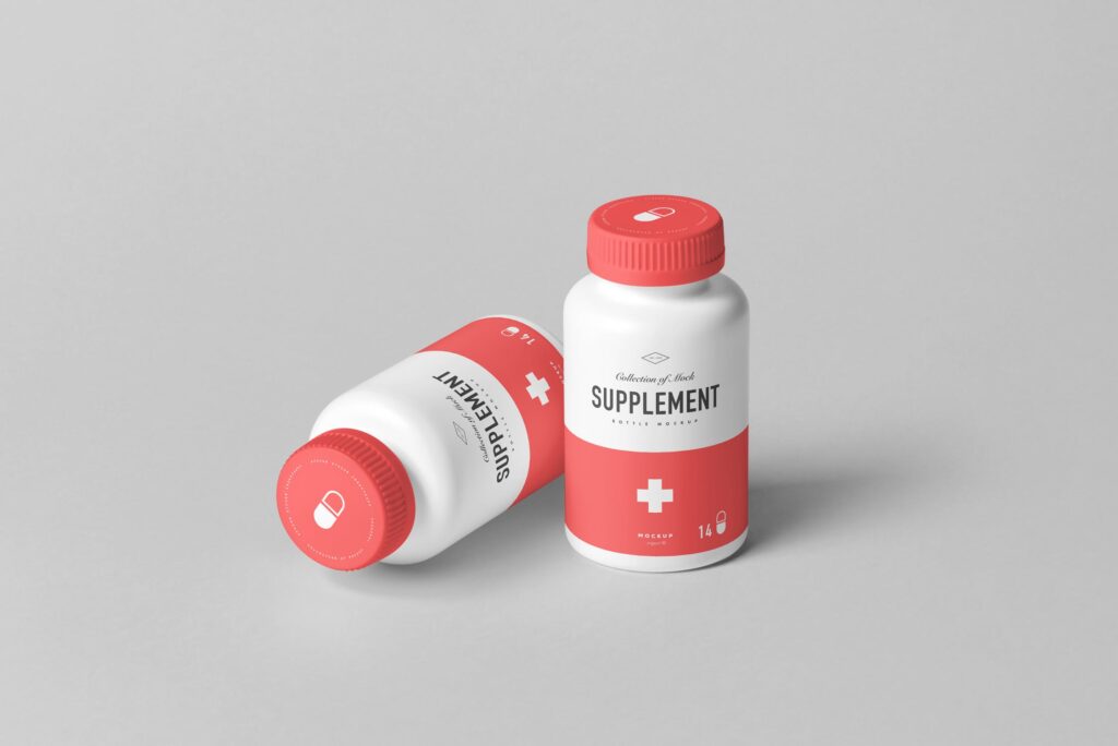 医药类塑料包装瓶模板素材样机下载Supplement Jar Box Mockup 6 DEWXYV插图3