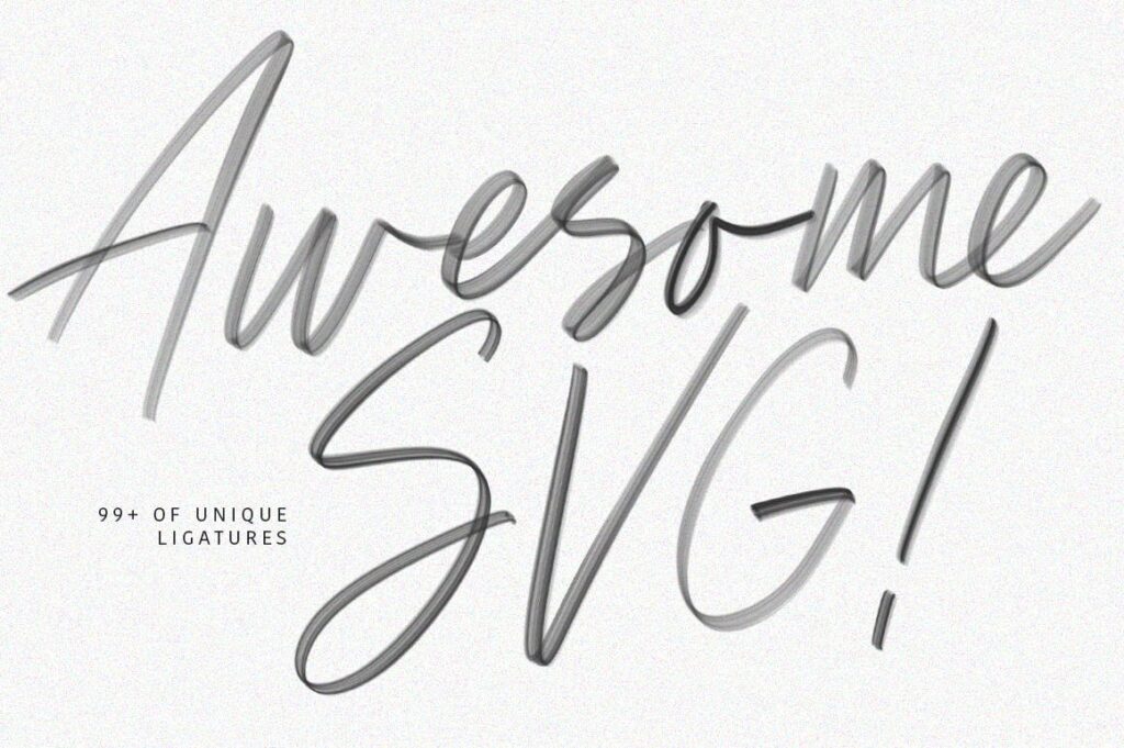 杂志或书籍封面手写毛笔手写英文字体Triester SVG Brush Font Free Sans插图3