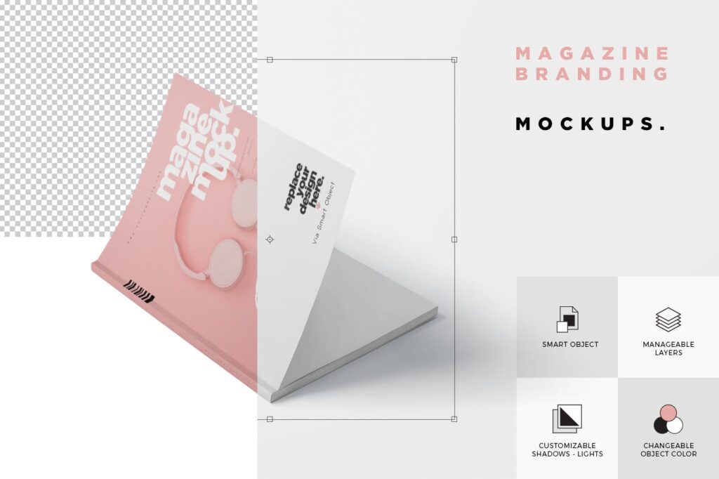 5个时尚行业杂志书籍实物模型样机效果图5 Magazine Mockups EF4NHA6插图5