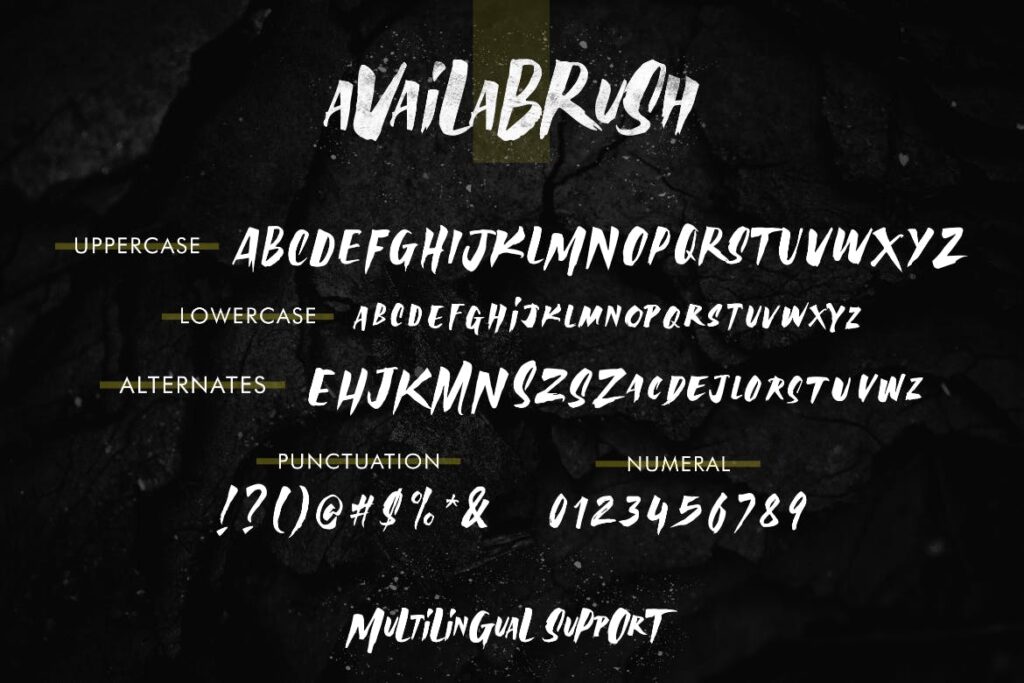 书籍/封面标题英文手写字体下载AvailaBrush Brush Font插图5