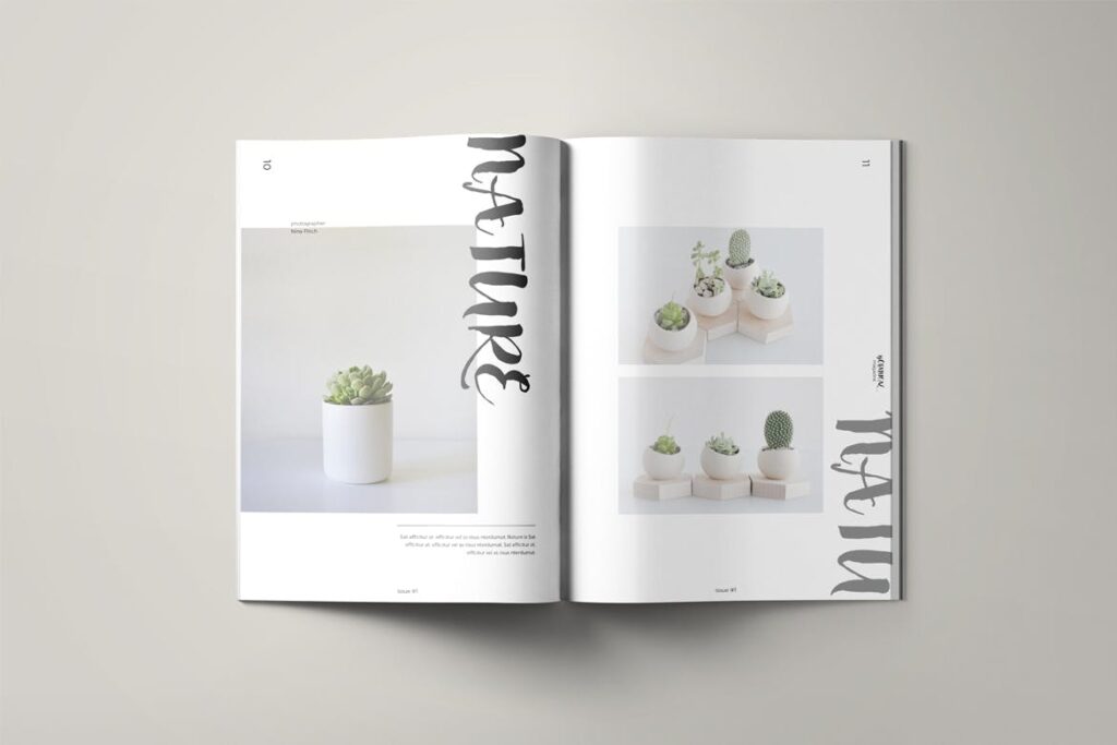 简约的植物学/多用途企业业务画册模板素材Botanical Magazine插图5