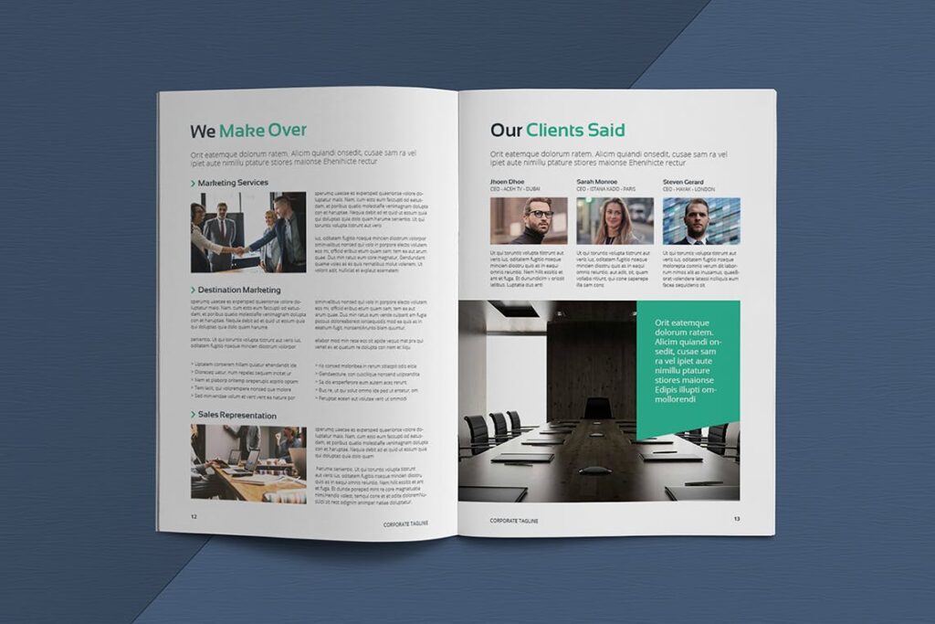 优雅简洁企业商务手册模板素材下载Business Brochure Template 52QC7R插图5