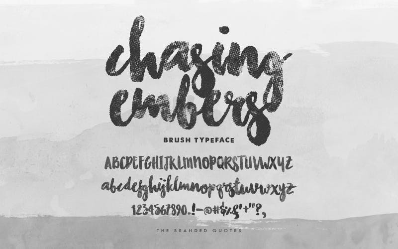油墨/水彩纹理笔刷手写英文字体Chasing Embers Typeface插图4