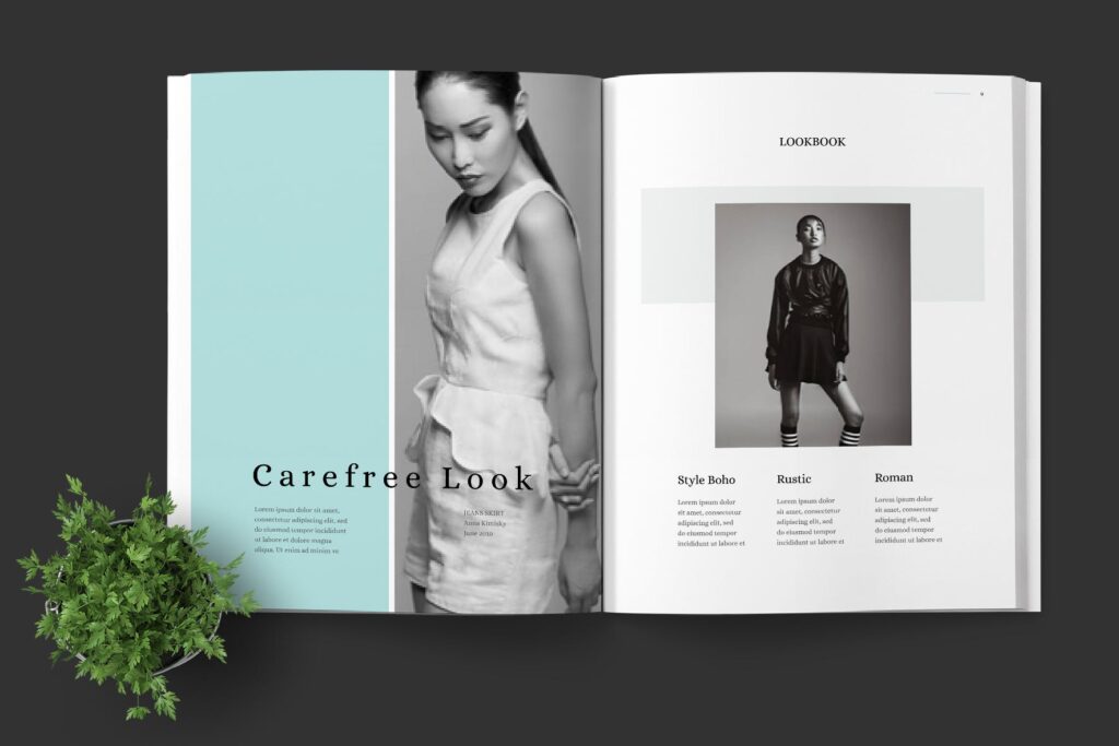 时尚写真摄影作品集组合目录模板素材Clean Lookbook Fashion Portfolio Catalog Template插图4