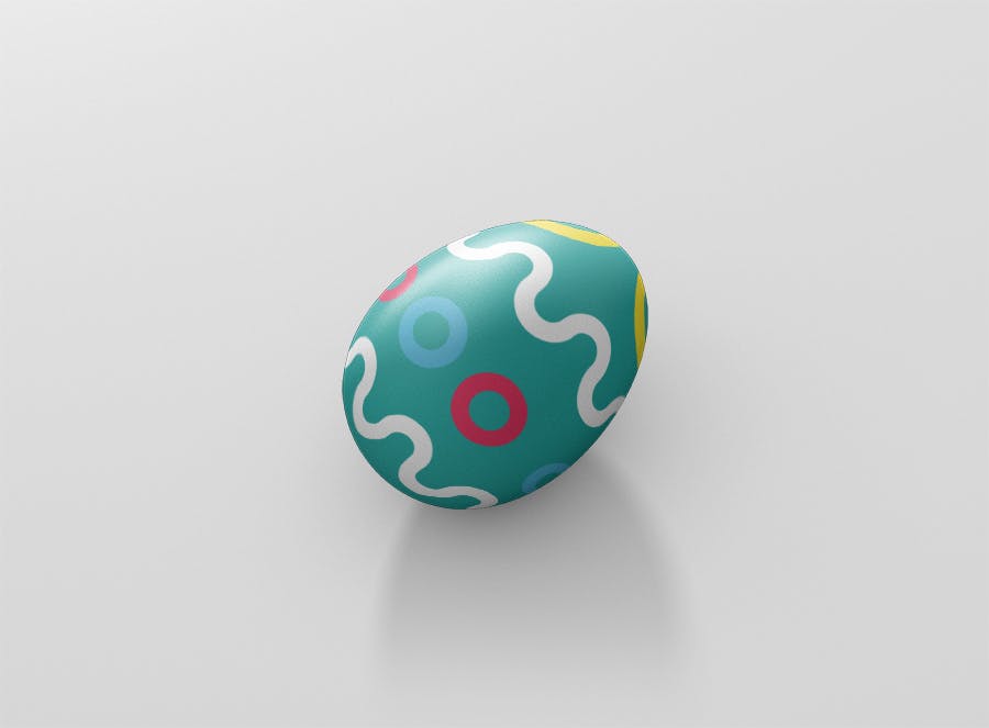 5个逼真的高质量复活节彩蛋模型样机Easter Egg MockUp插图4