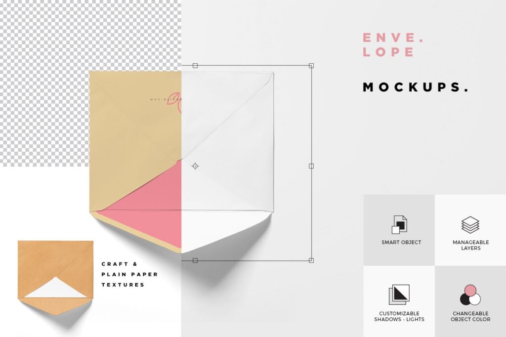 大型会议邀请函样机模板素材Envelope  Card Mockups插图3