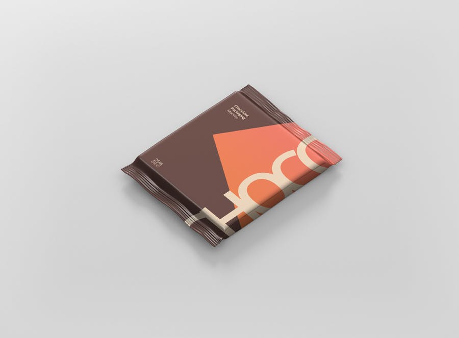 真空巧克力包装模型样机素材下载Foil Chocolate Packaging Mockup Square Size插图5