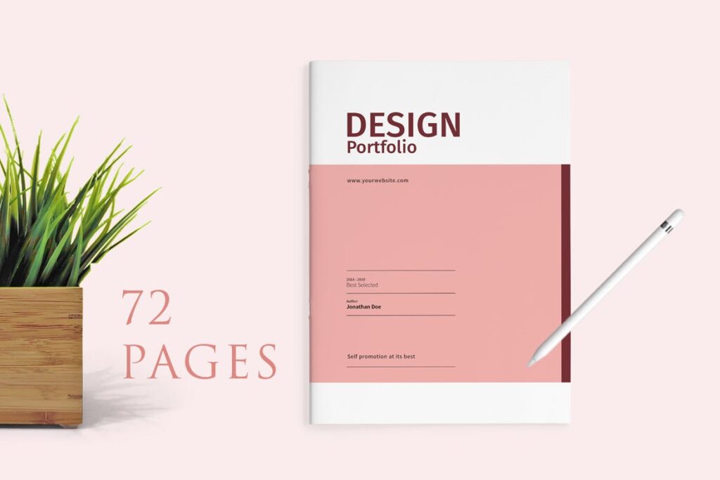 精致文艺室内设计画册模版素材Graphic Design Portfolio Template插图5