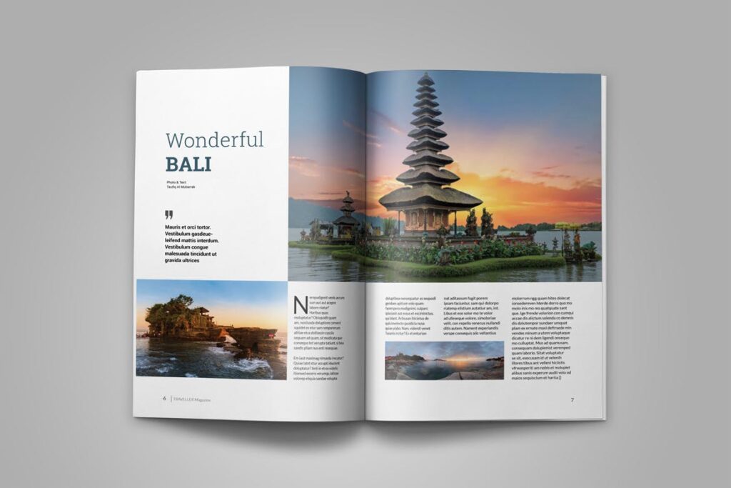 简约极简设计旅行爱好者杂志模板素材Indesign Magazine Template W56BGKZ插图5