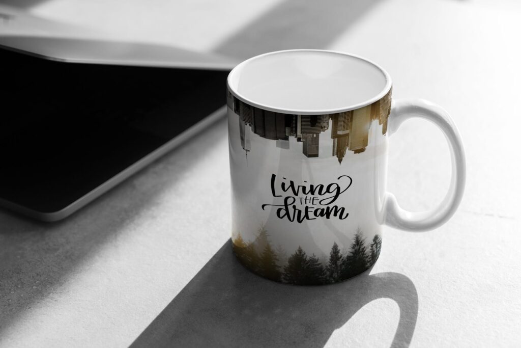 咖啡马克杯样机阴影模型效果图Mug MockUps Shadows Collection插图5