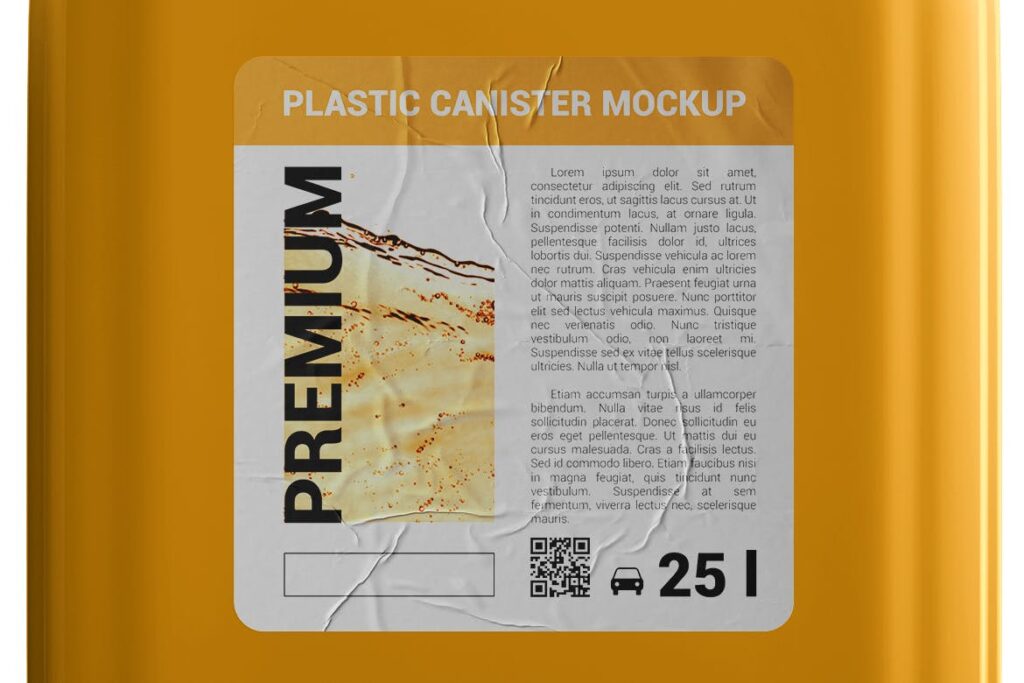 塑料罐模型/桶装润滑油模型样机效果图Plastic Canister Mockup插图4