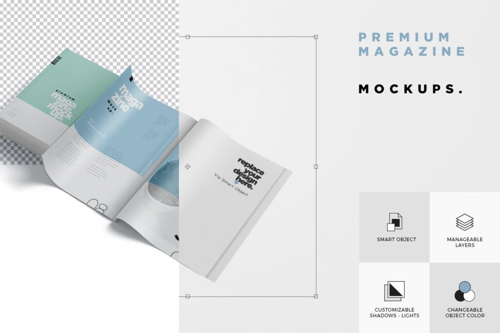 精致音乐主题类型画册样机Premium Magazine Mockups插图5