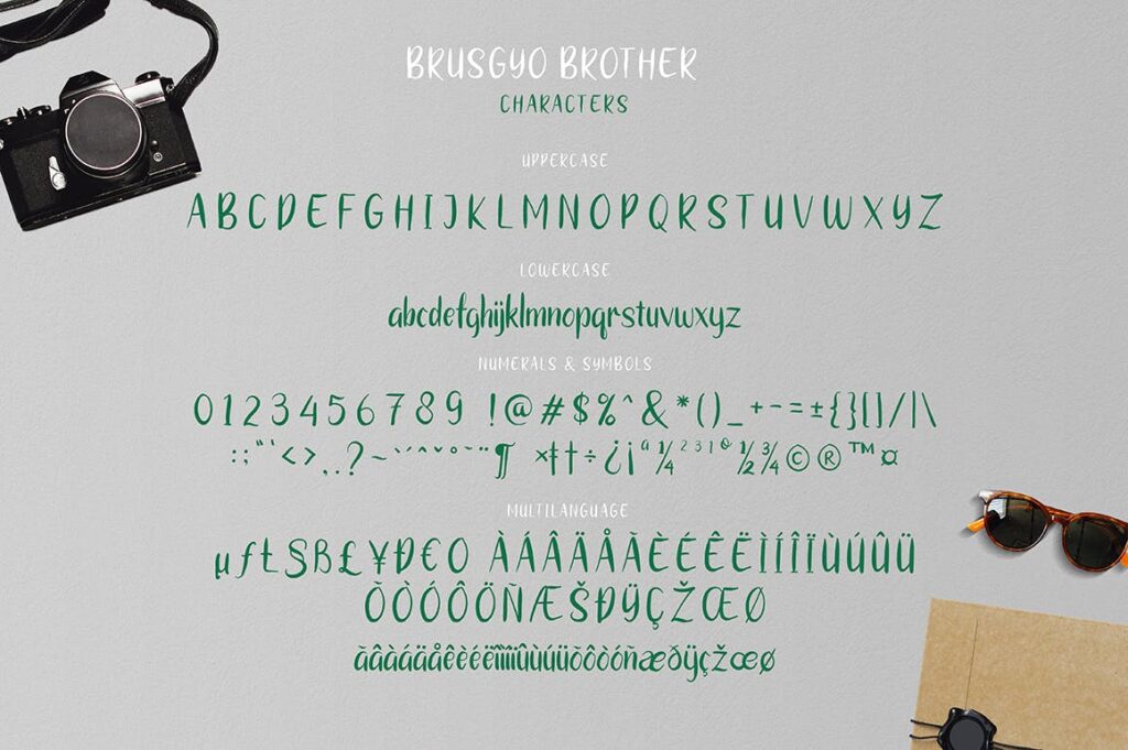 现代写意无衬线/品牌宣传书法英文字体brushgyo typeface插图5