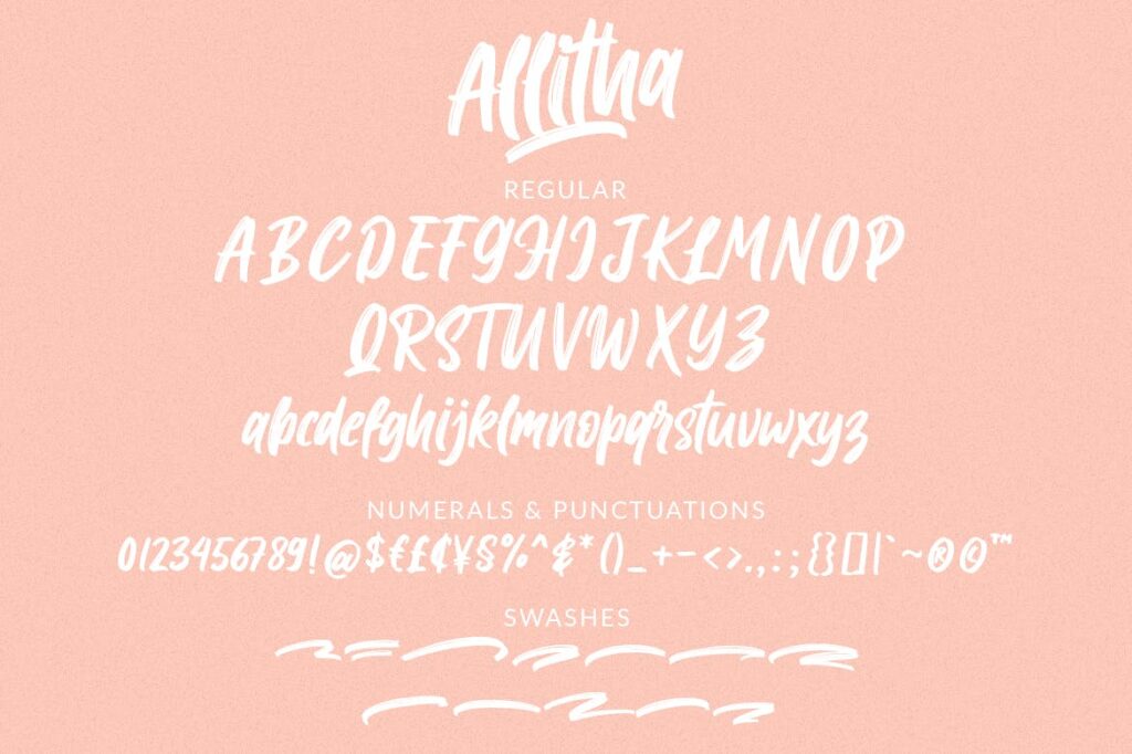 美食餐饮/品牌项目手写毛笔英文字体下载Allitha Alt插图6
