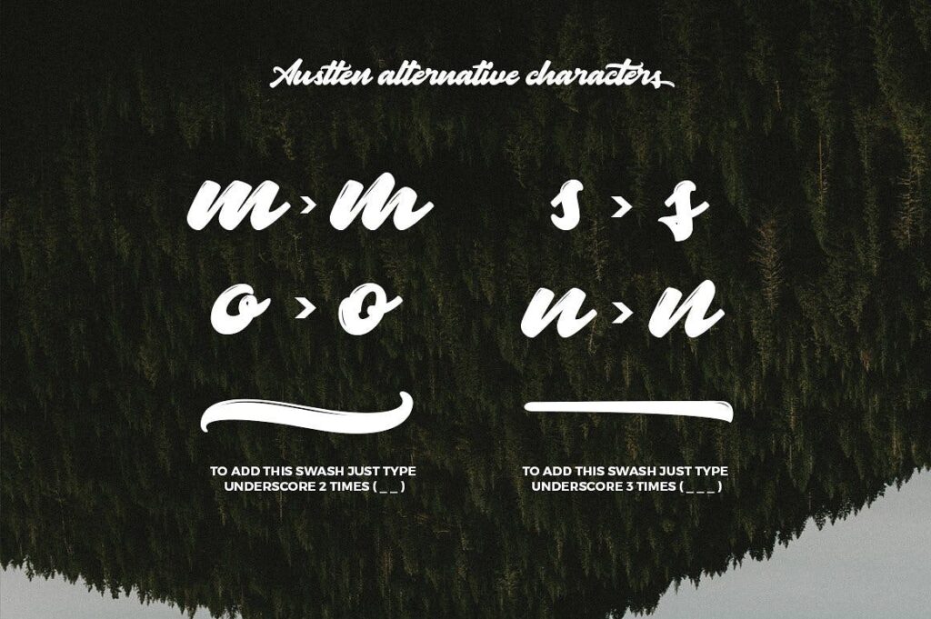 创意优雅服装品牌宣传英文标题字体下载Austten插图6