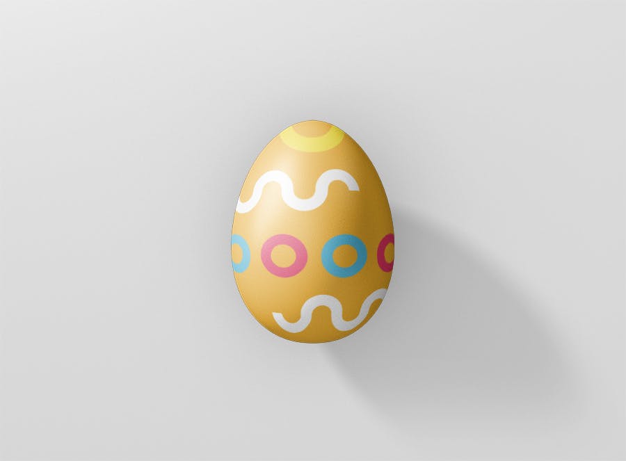 5个逼真的高质量复活节彩蛋模型样机Easter Egg MockUp插图5