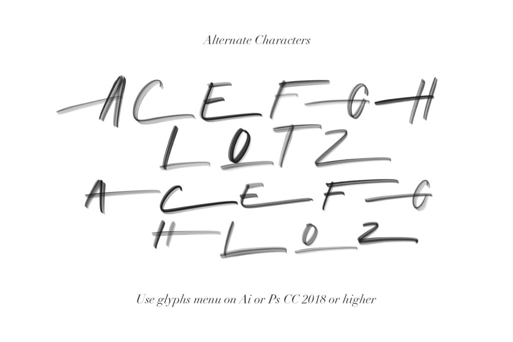 音乐派对主题海报类手写毛笔英文字体下载Flohart Svg Brush Font插图6