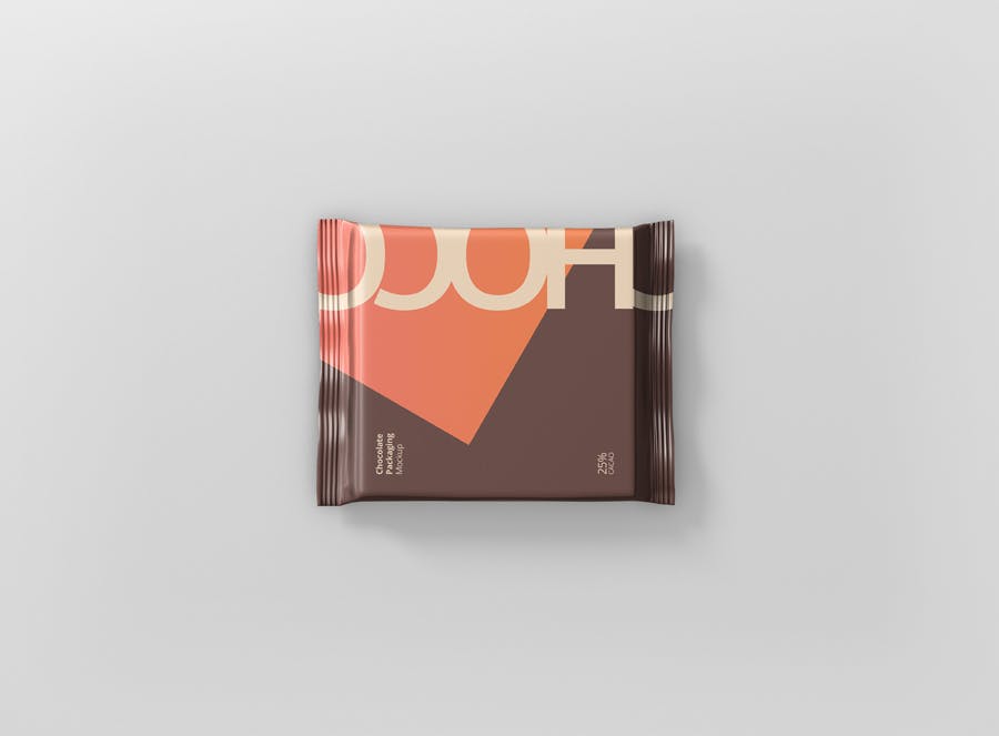 真空巧克力包装模型样机素材下载Foil Chocolate Packaging Mockup Square Size插图6