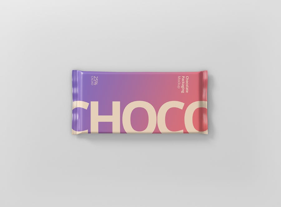 7款高质量的巧克力包装模型样机素材下载Foil Chocolate Packaging Mockup插图6