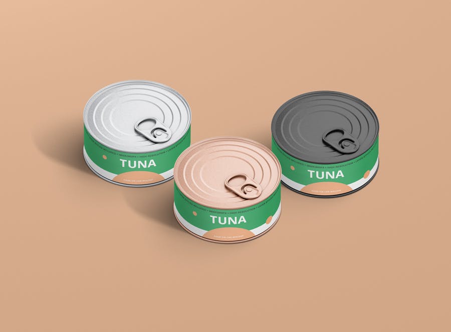 高级食品金属包装罐头样机素材Food Tin Can Mockup Small Size插图6