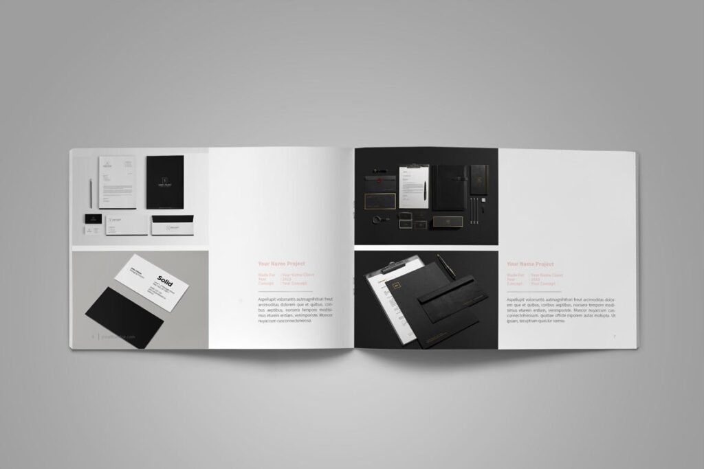 设计师工作产品/室内设计/家居设计展示画册模版Graphic Design Portfolio Template插图6