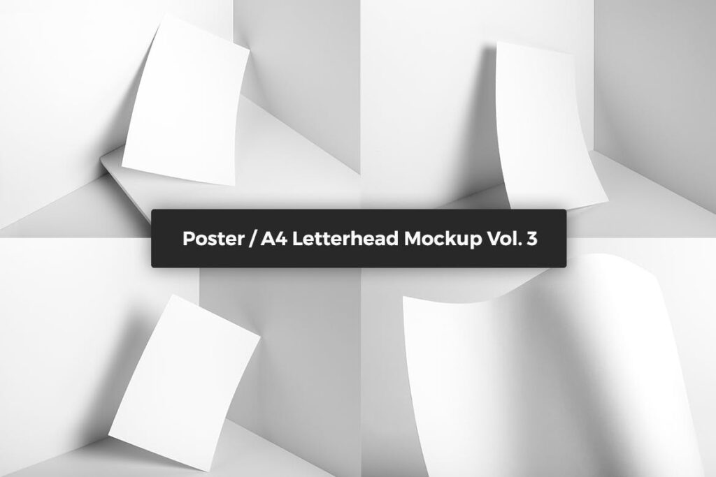 海报/信笺或传单PSD模型样机下载Poster A4 Letterhead Mockup Vol3插图6