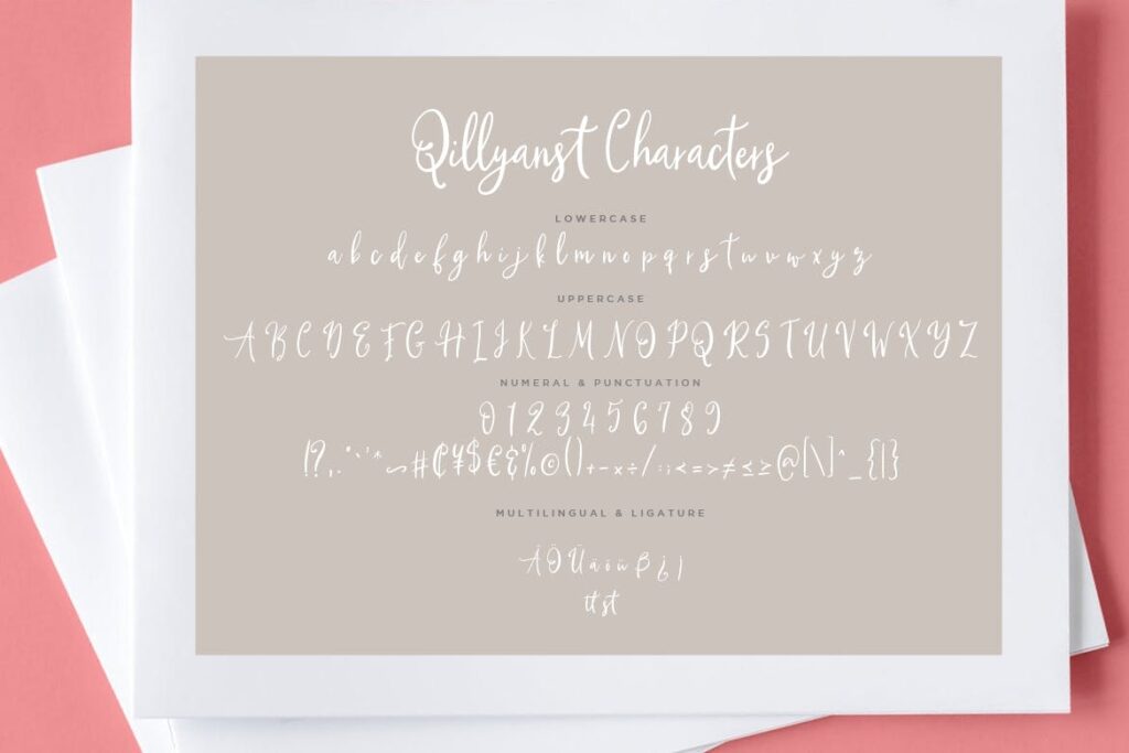 精美典雅的签名书法字体/婚礼邀请函字体Qillyanst Signature Calligraphy插图6