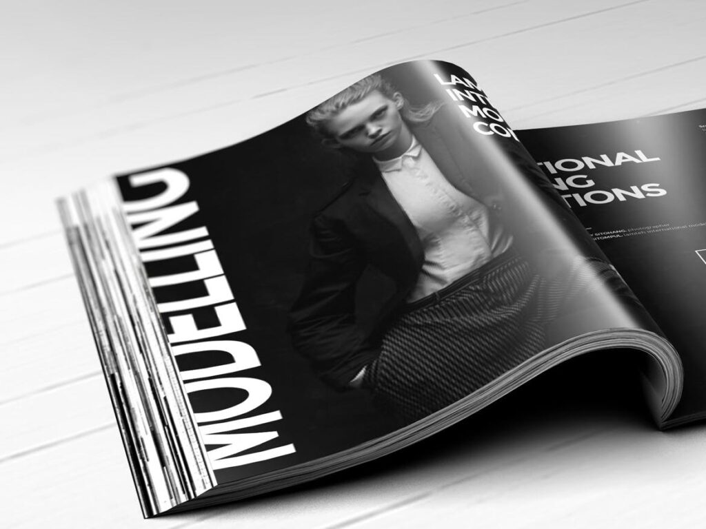高端奢侈服装品牌画册杂志样机模型效果图Realistic Magazine Mockups F7rga9插图6