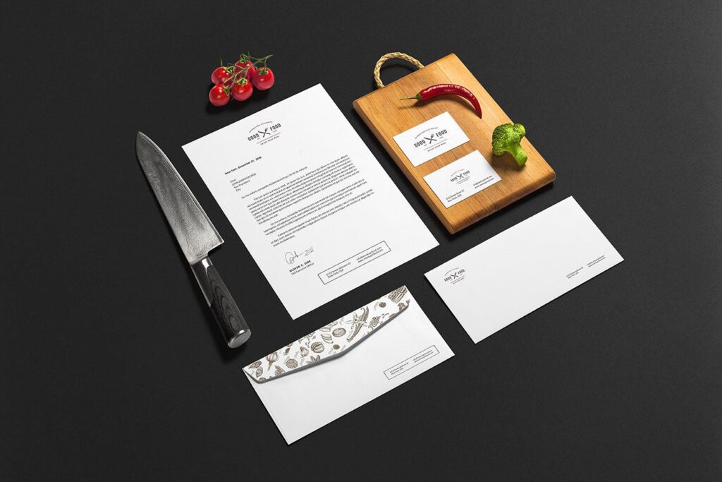 美食餐饮品牌项目VI样机模型素材下载Restaurant Bar Stationery Branding Mockup插图6