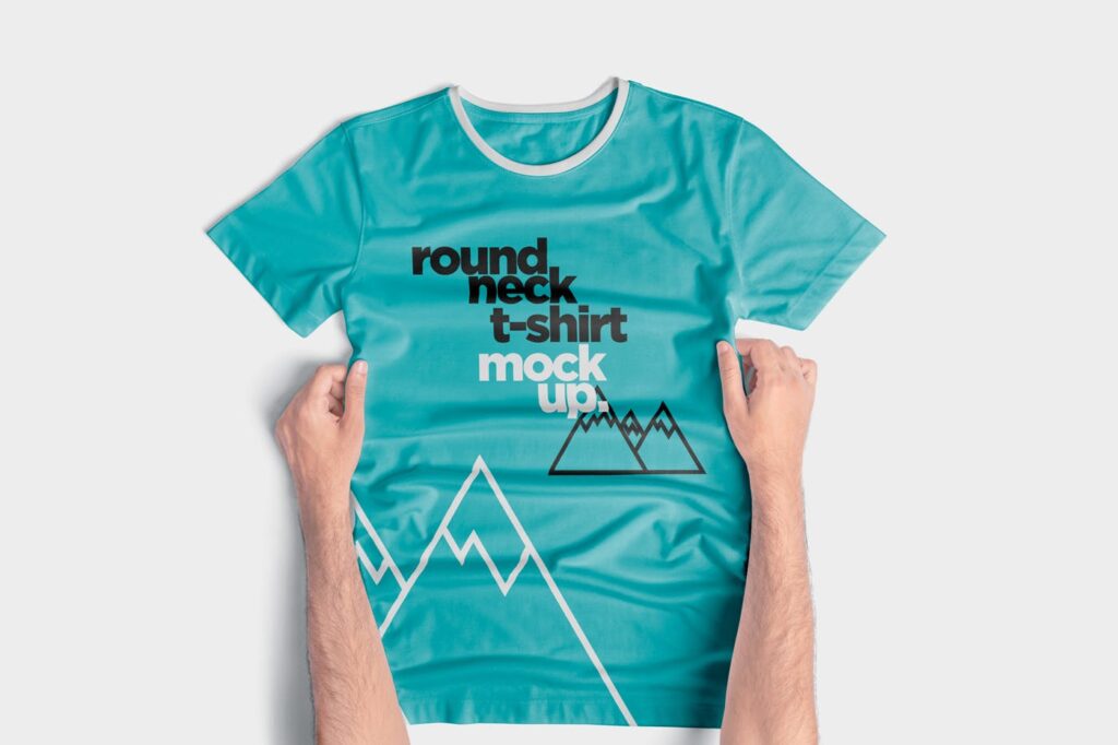 企业文化衫/圆领t恤模型/大型会议文化衫样机效果图RoundNeck T Shirt Mockups插图5