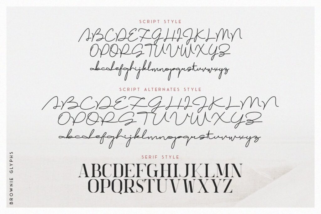 品牌视觉识别标准字体/杂志书籍封面字体下载Brownie Font Duo插图7