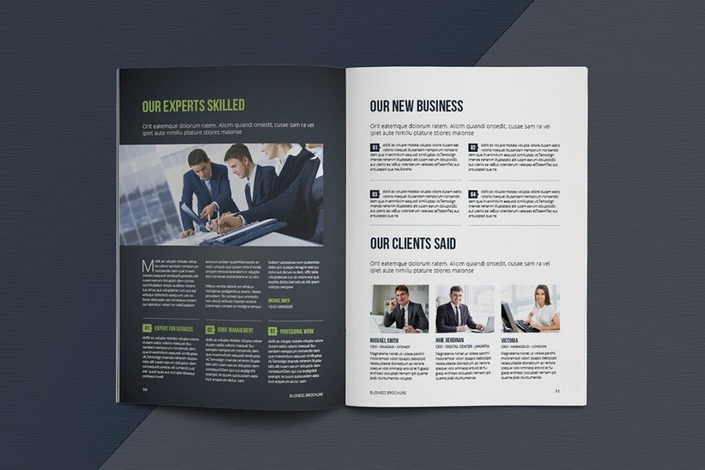 整洁典现代专业的企业商务手册模板Business Brochure Template DV95G插图7