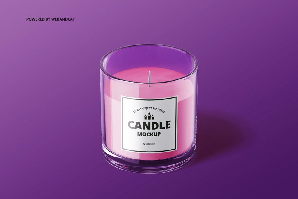 5个高质量蜡烛玻璃模型样机展示效果图Candle in Glass Mockup插图7