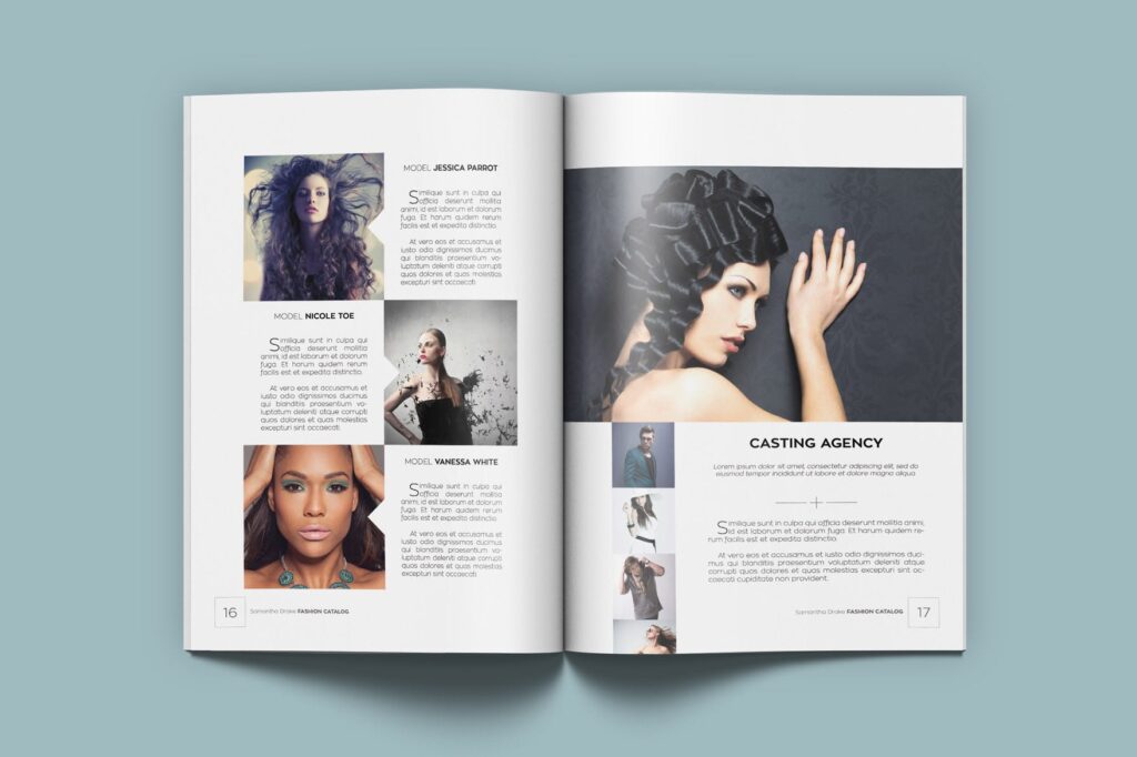 文艺优雅时装摄影目录/小册子画册杂志模版素材Fashion Catalog Magazine插图7
