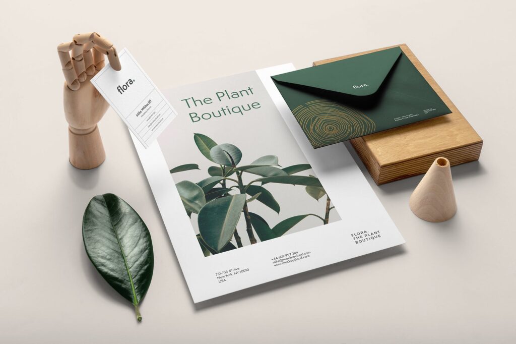 高端优雅品牌识别系统VI模型样机效果图Flora Branding Mockup Vol2插图6