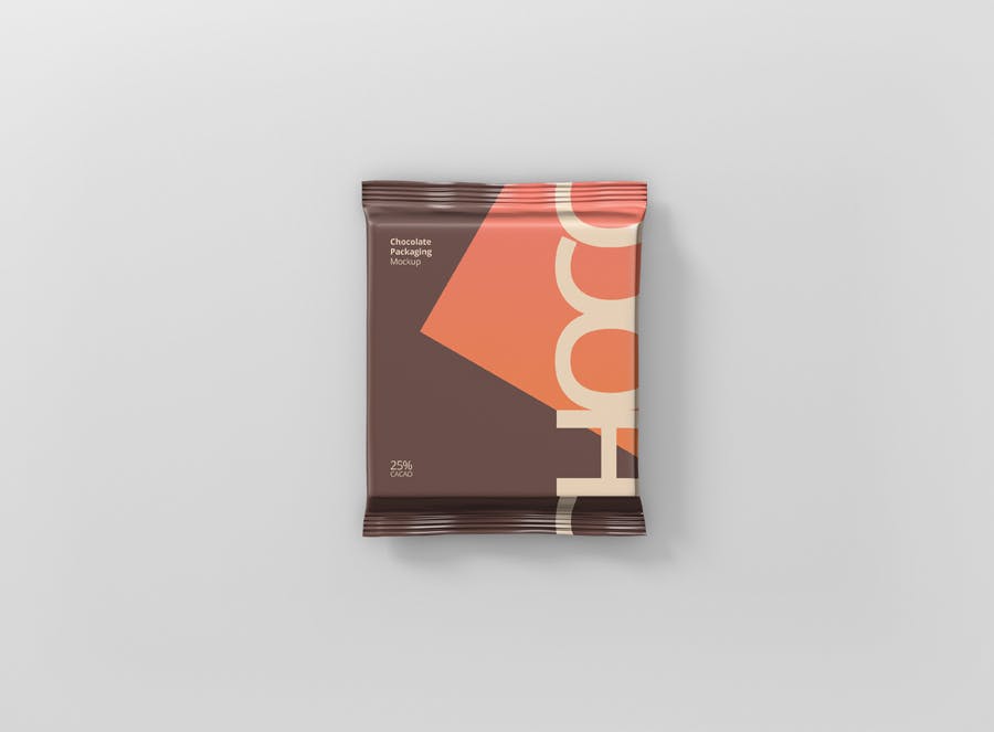 真空巧克力包装模型样机素材下载Foil Chocolate Packaging Mockup Square Size插图7