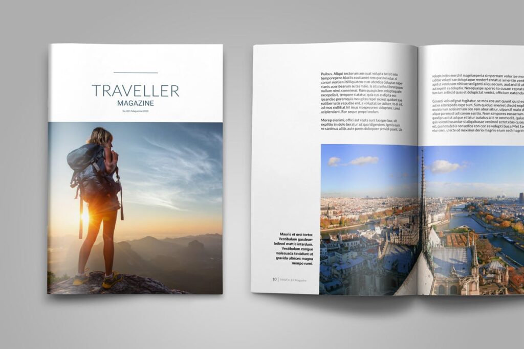 简约极简设计旅行爱好者杂志模板素材Indesign Magazine Template W56BGKZ插图7