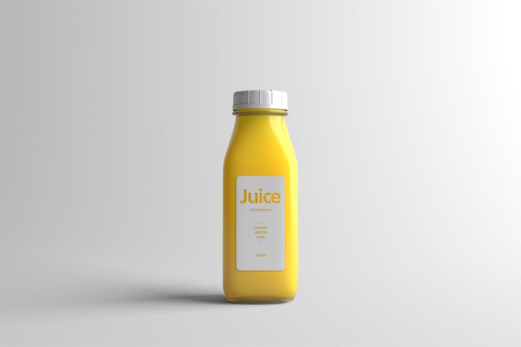 塑料果汁包装瓶样机模型效果图下载Juice Bottle Packaging MockUp HBVQPD插图7
