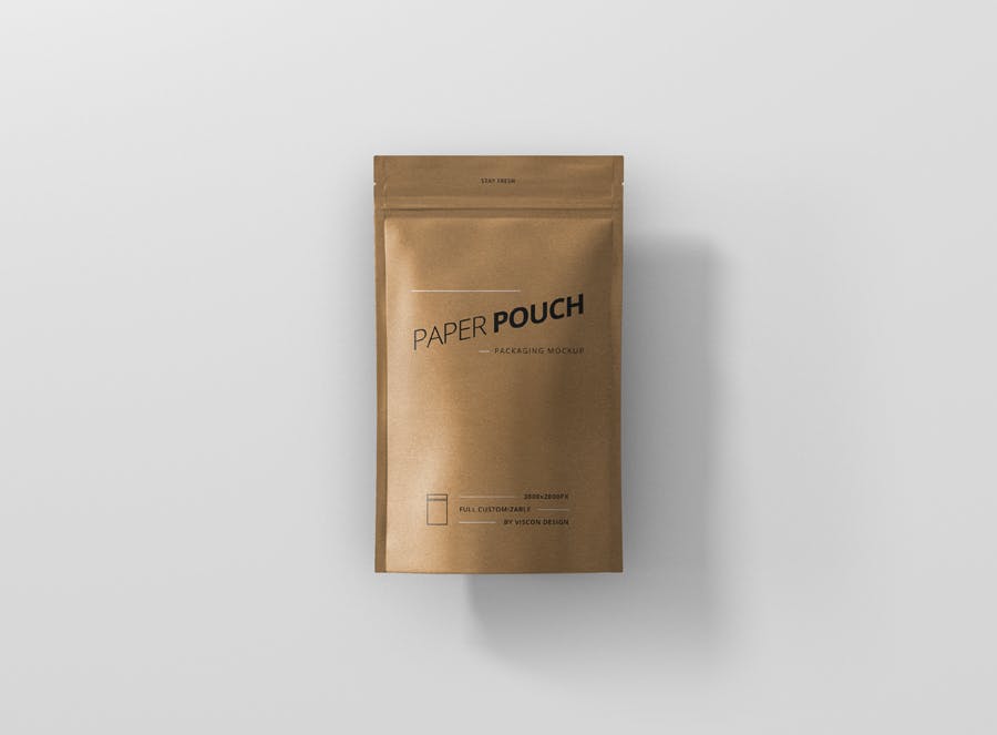 高分辨率食品包装纸袋模型样机效果图Paper Pouch Bag Mockup插图7