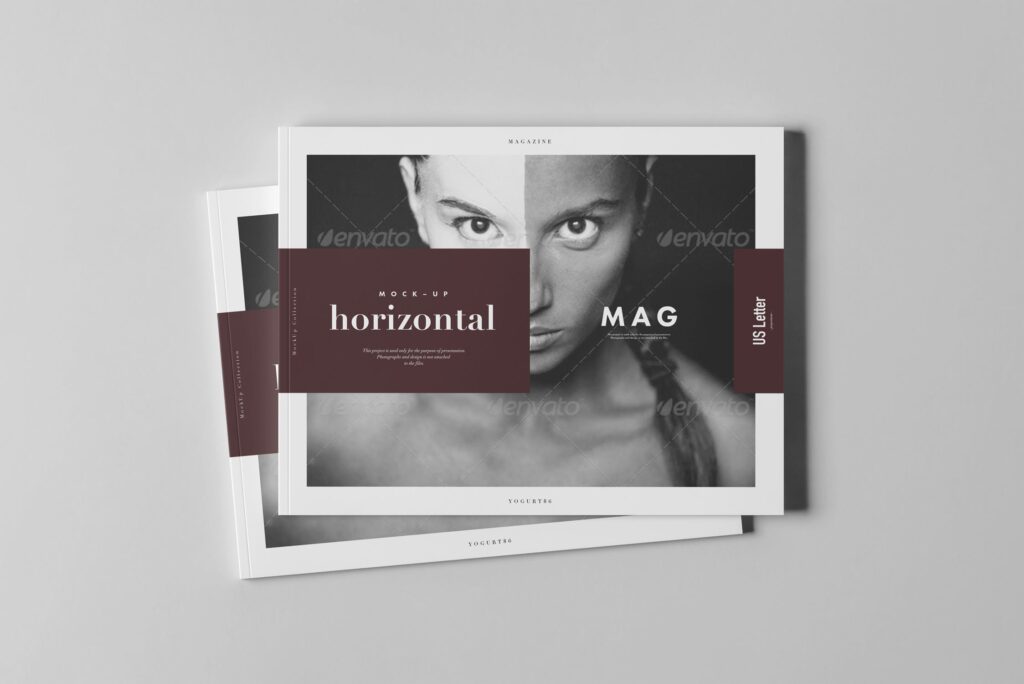 横版方形杂志画册模型样机模型素材下载US Letter Horizontal Magazine Mockup 3插图7