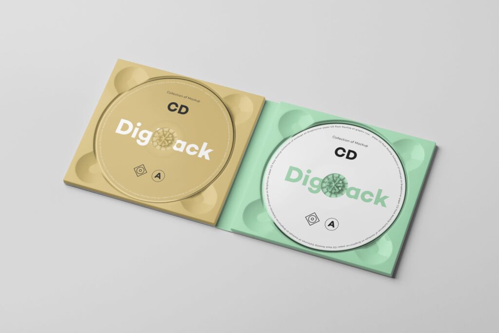 古典电影光盘/音乐CD唱片包模型CD Digi Pack Mockup 9插图8