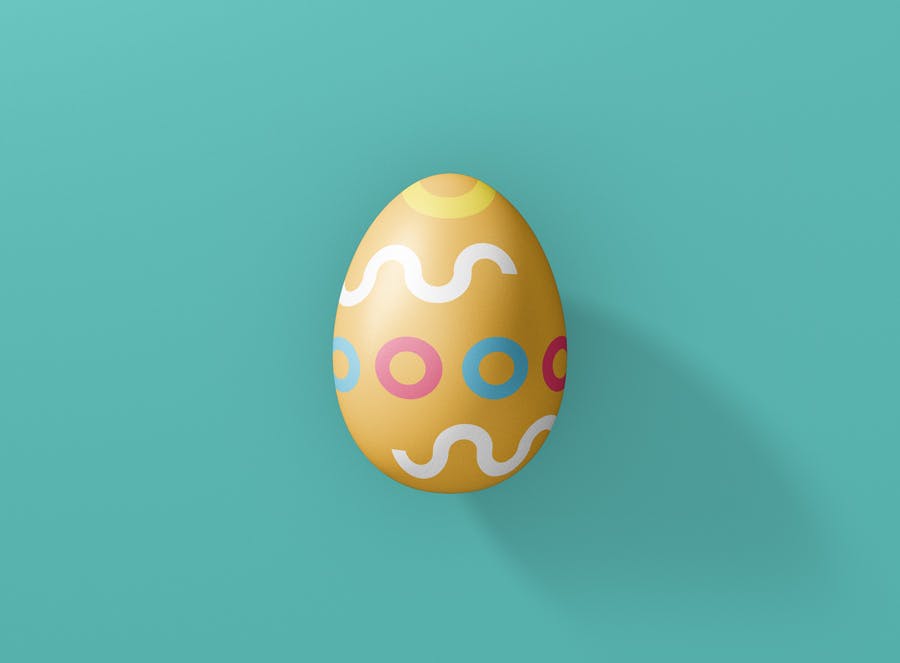 5个逼真的高质量复活节彩蛋模型样机Easter Egg MockUp插图7
