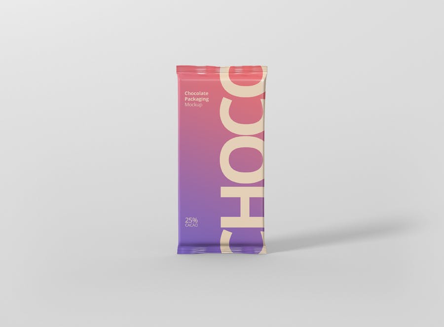 7款高质量的巧克力包装模型样机素材下载Foil Chocolate Packaging Mockup插图8