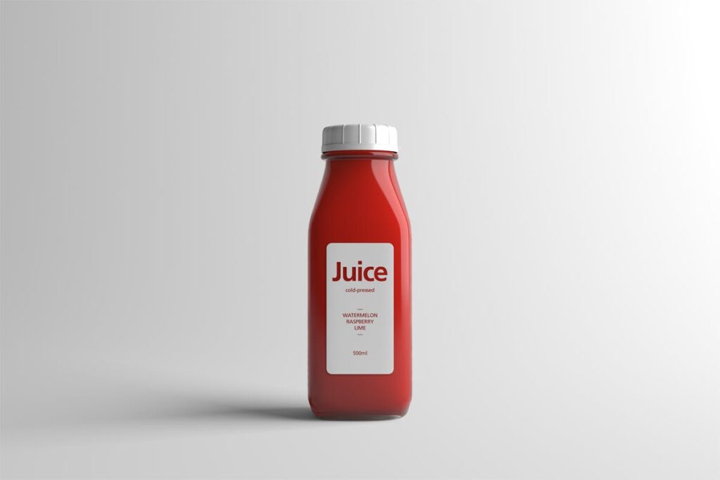 塑料果汁包装瓶样机模型效果图下载Juice Bottle Packaging MockUp HBVQPD插图8