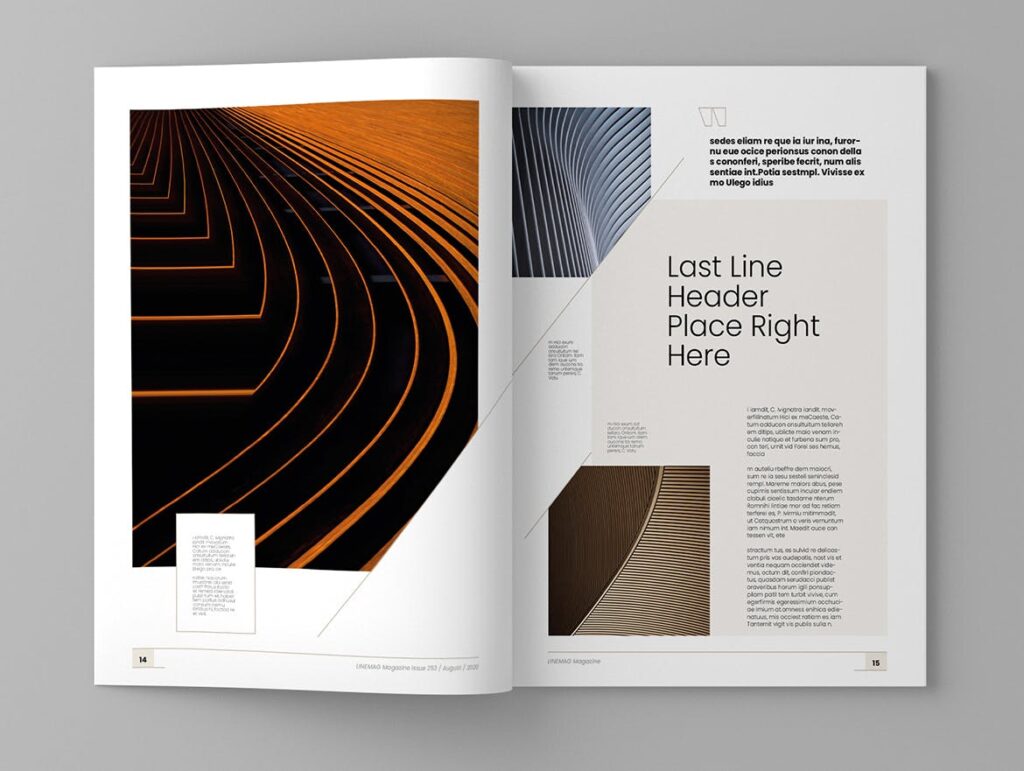 时尚创意版式多用途画册杂志模版Linemag Magazine Template插图8