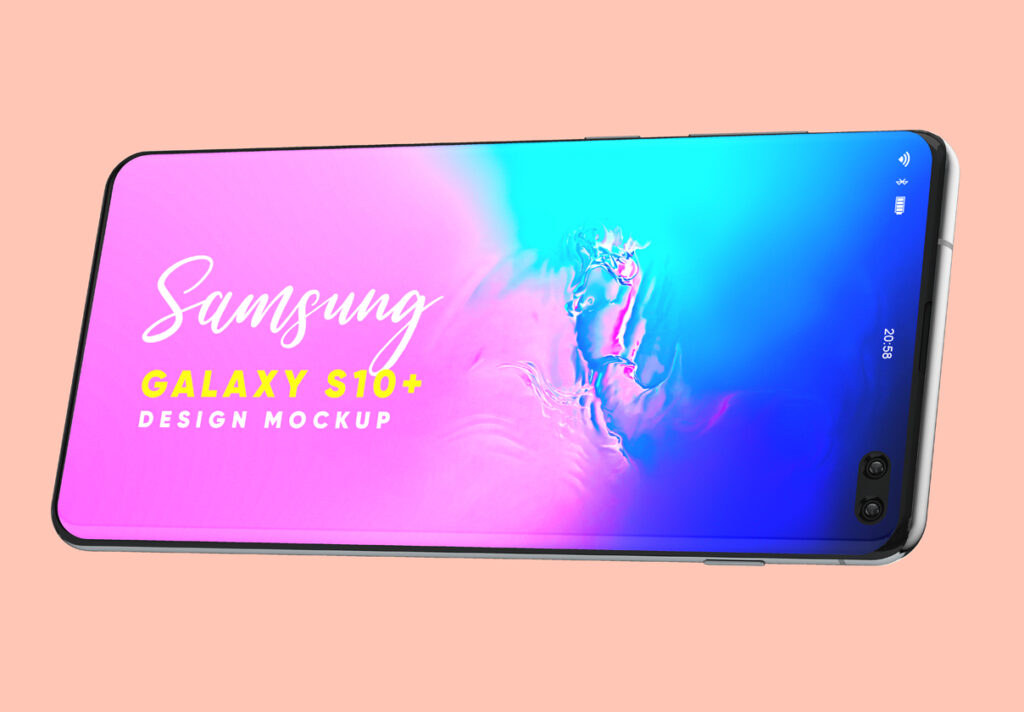 三星Galaxy S10+素材样机模板下载Samsung Galaxy S10+ Design Mockup 3